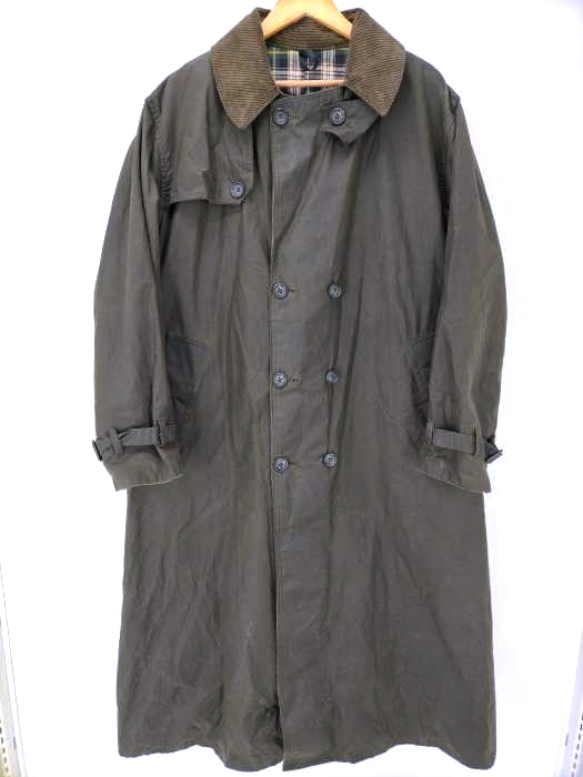 Barbour(バブアー) 80S-90S TRENCH COAT 旧3ワラント ワックスコットン オイルドコート 英国製 メンズ  C42/107CM