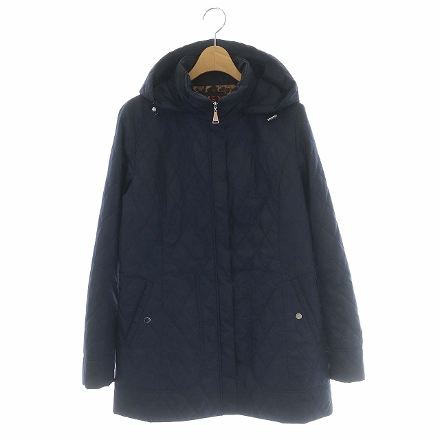 EVEX by KRIZIA(エヴェックスバイクリツィア) 19AW ジャケット 中綿 キルティング アウター ミドル丈 ジップアップ 42 紺 ネイビー /CM レディース レディース  42（日本サイズL相当）