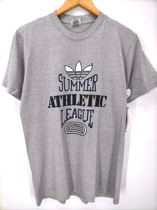 adidas(アディダス) 80S USA製 トレフォイル 5段 50/50 Tシャツ メンズ import：L