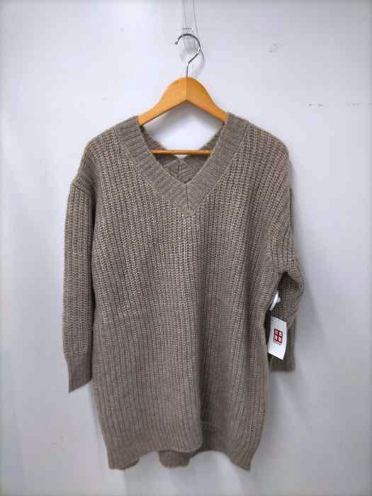 AZUL by moussy(アズールバイマウジー) 前後Vネックチュニックニット レディース  M