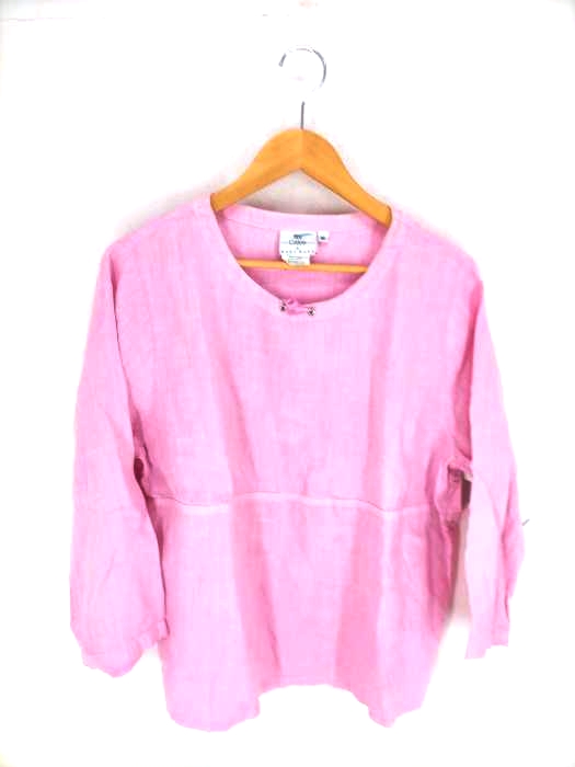 USED古着(ユーズドフルギ) HOT COTTON by MARC WARE USA製 リネンブラウス レディース JPN：M