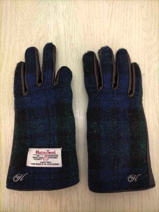 Harris Tweed(ハリスツイード) ブラックウォッチチェックツイード手袋 レディース 表記無
