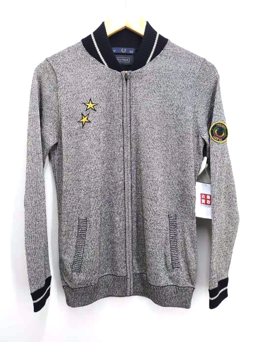 FRED PERRY(フレッドペリー) メタリック スターパッチ ニットブルゾンジャケット レディース EUR：38