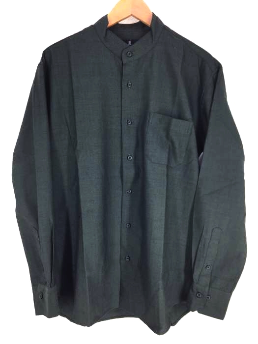 LANVIN COLLECTION(ランバンコレクション) 長袖ウールバンドカラーシャツ メンズ  L