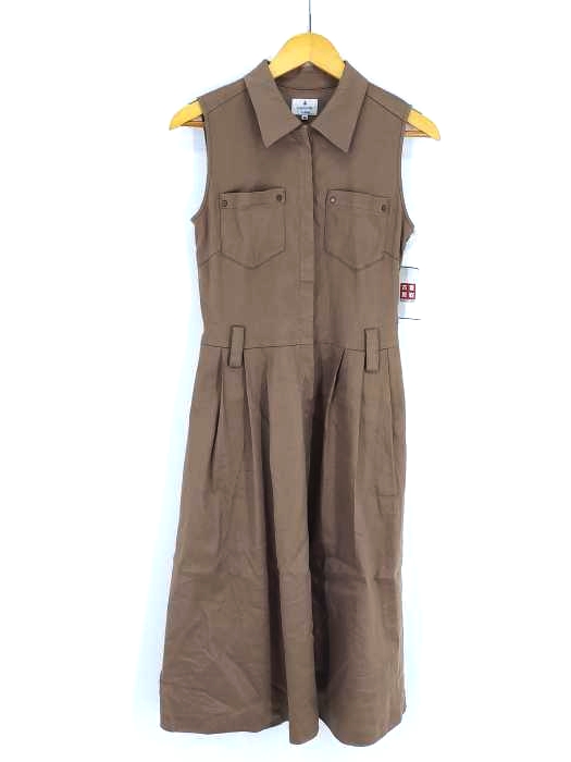 ランバンオンブルー LANVIN en Bleu ノースリーブシャツワンピース レディース  38