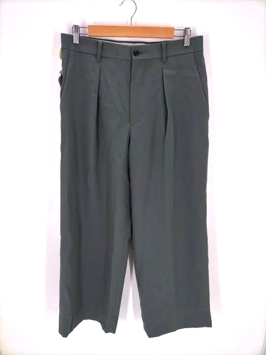 グラフペーパー Graphpaper 22SS Back Satin Gabardine Wide Tuck 