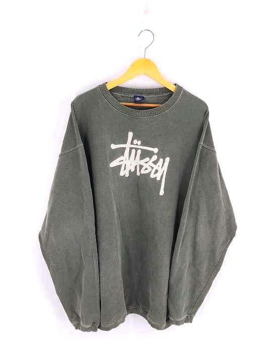 ステューシー Stussy 紺タグ USA製 ショーンフォントワッペン クルー 