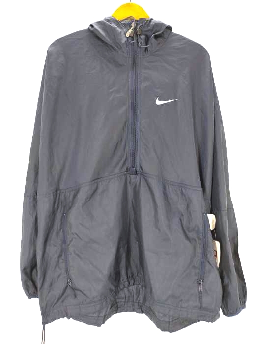 ナイキ NIKE 90S 銀タグ ビッグスウッシュ プリント アノラックパーカ メンズ import：M