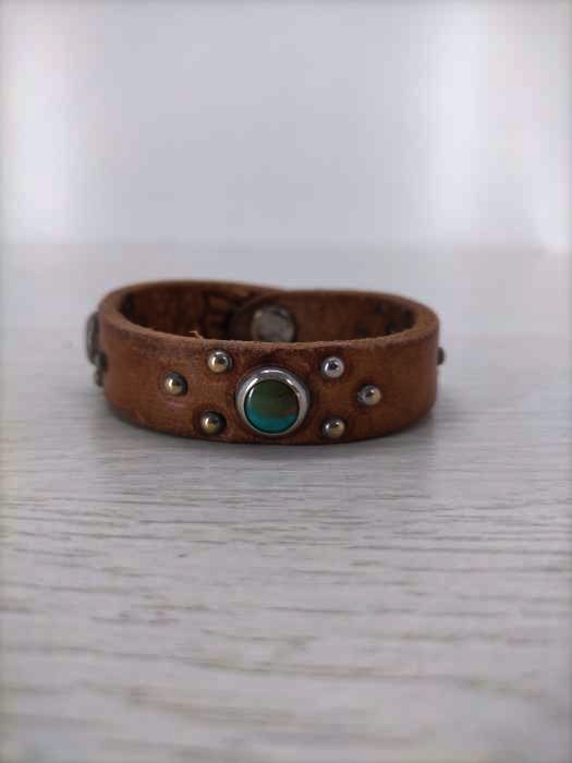 エイチティーシー HTC Narrow Turquoise Bracelet ナローターコイズ レザーブレスレット メンズ 表記無