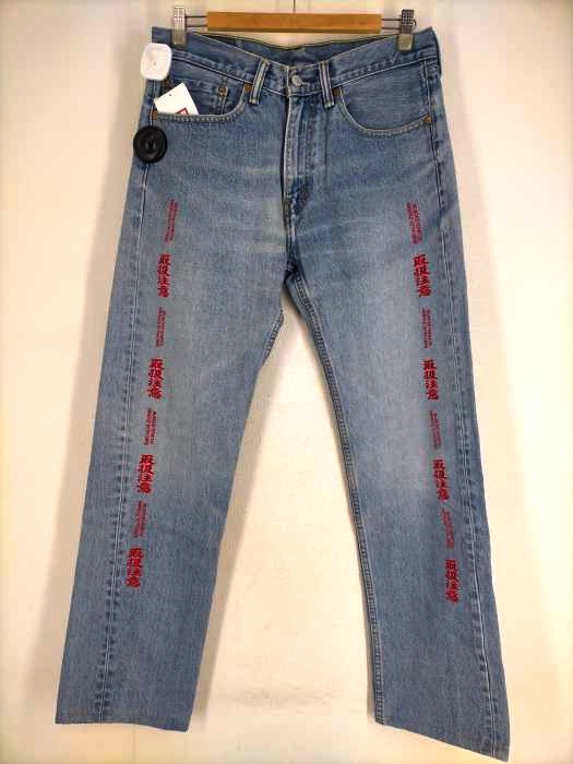 ザブラックアイパッチ THE BLACK EYE PATCH Levis COSTOM DENIM PANTS BLUE 505リメイク PC9-00505-4891 メンズ  W31