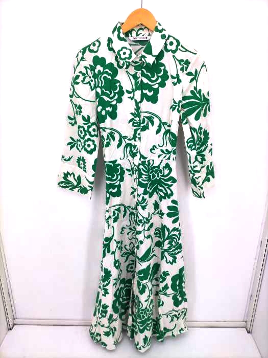 ザラ ZARA PRINTED POPLIN DRESS レディース JPN：M