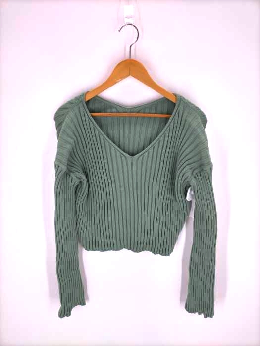 BEAUTY & YOUTH UNITED ARROWS(ビューティーアンドユースユナイテッドアローズ) 7ゲージリブVネッククロップドニットプルオーバー レディース FREE