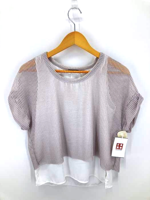 zara W&B collection(ザラ ダブルアンドビー コレクション) Double Layer Mesh Top レディース S