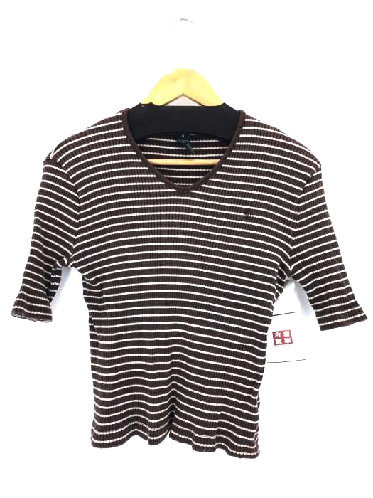 LAUREN RALPH LAUREN(ローレンラルフローレン) vネック ボーダーニット レディース JPN：M