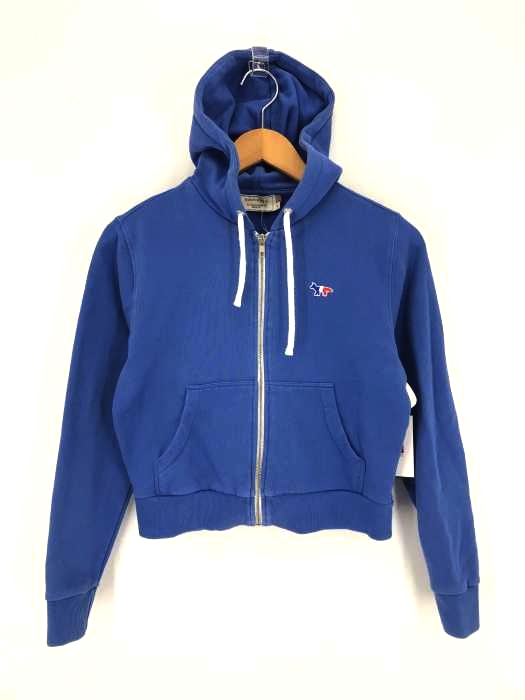 MAISON KITSUNE メゾンキツネ(メゾンキツネ) ZIP HOODIE TRICOLOR FOX PATCH レディース import：S