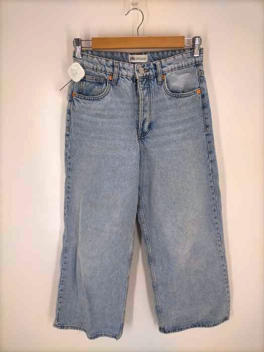 ZARA(ザラ) USED加工 ワイドストレートデニム レディース JPN:36