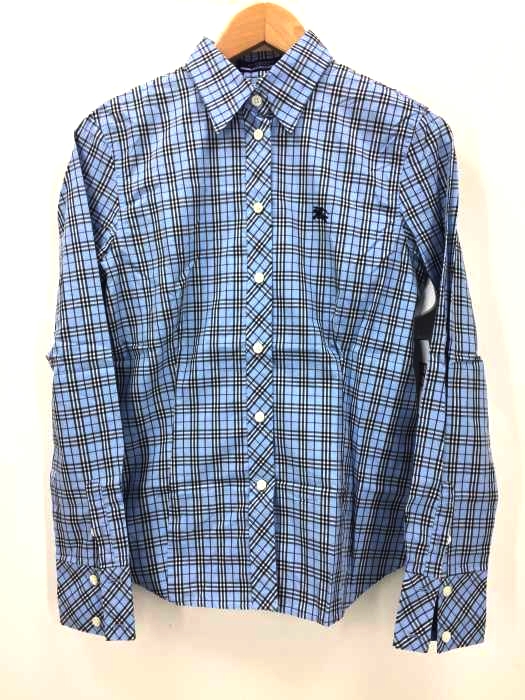 BURBERRY LONDON BLUE LABEL(バーバリーロンドンブルーレーベル) ノバチェック ロングスリーブシャツ レディース  38