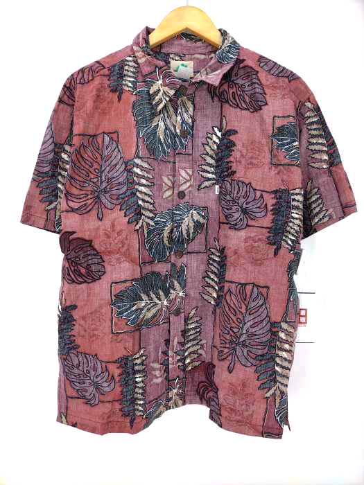 PARADISE BAY(パラダイスベイ) ハワイ製 総柄 アロハシャツ メンズ import：XL