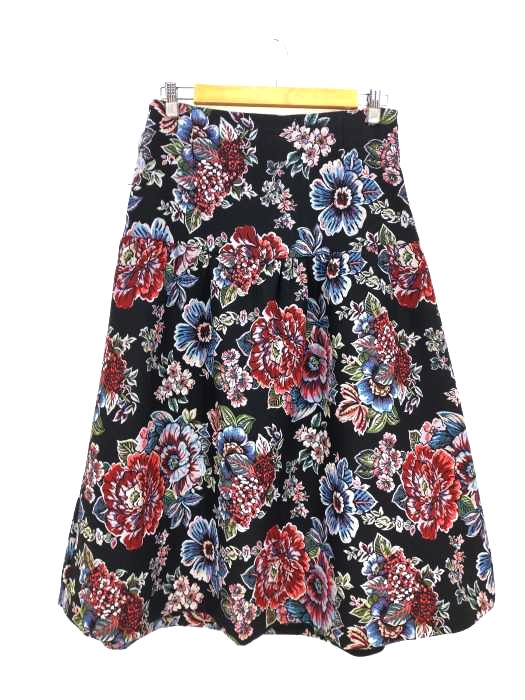 ZARA WOMAN(ザラ ウーマン) 花柄フレアスカート レディース  L