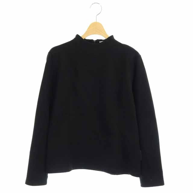 ADORE(アドーア) 20AW ブラッシュド スウェット カットソー 長袖 プルオーバー ハイネック バックハーフジップ 38 黒 ブラック /AA ■OS レディース  38（日本サイズM相当）