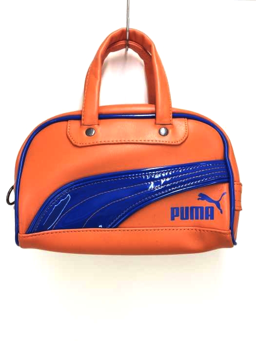 PUMA(プーマ) RETRO MINI GRIP BAG Burnt Orange-Puma Royalレザーハンドバッグ レディース 表記無