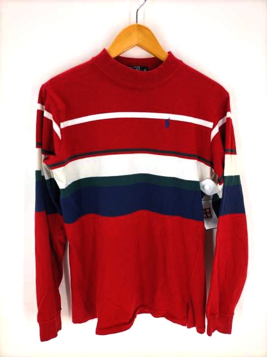 Polo by RALPH LAUREN(ポロバイラルフローレン) 80-90S USA製 緑タグ ポニー刺 繡ボーダーカットソー メンズ JPN：XL
