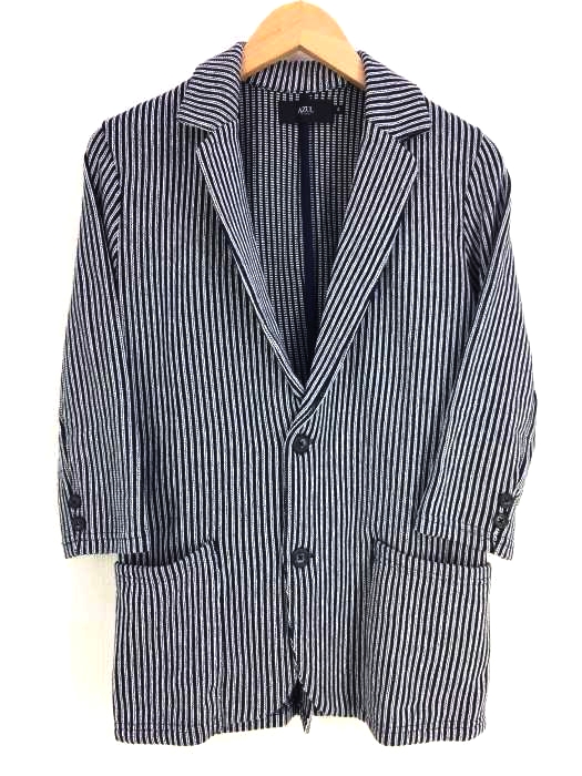 アズールバイマウジー AZUL by moussy STRIPE 3/4 SLEEVE EASY JACKET メンズ S