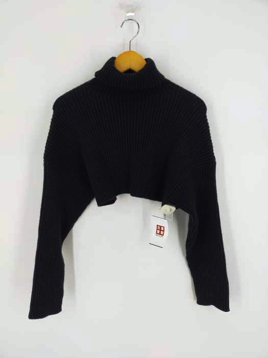 ZARA(ザラ) リブ地クロップド丈セーター レディース import：S