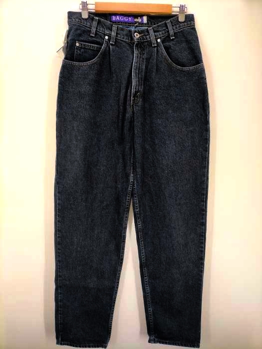 Levis(リーバイス) 90S USA製 SILVER TAB BAGGY ボタン裏549 ワンタック ブラックデニムパンツ 濃紺 メンズ 表記無