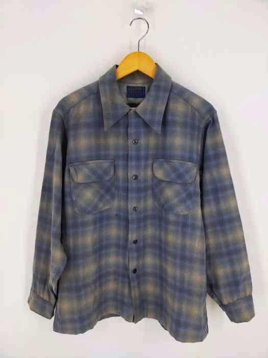 PENDLETON(ペンドルトン) 70s ループボタン シャドーチェック オープンカラーネルシャツ メンズ JPN：L