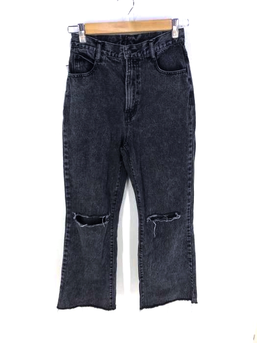 USED古着(ユーズドフルギ) Ellno Loset スリムフレアダメージデニムパンツ レディース JPN：M