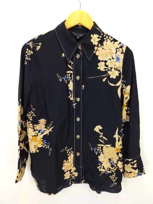 マッシモデュッティ Massimo Dutti 花柄レーヨンシャツ レディース JPN：38
