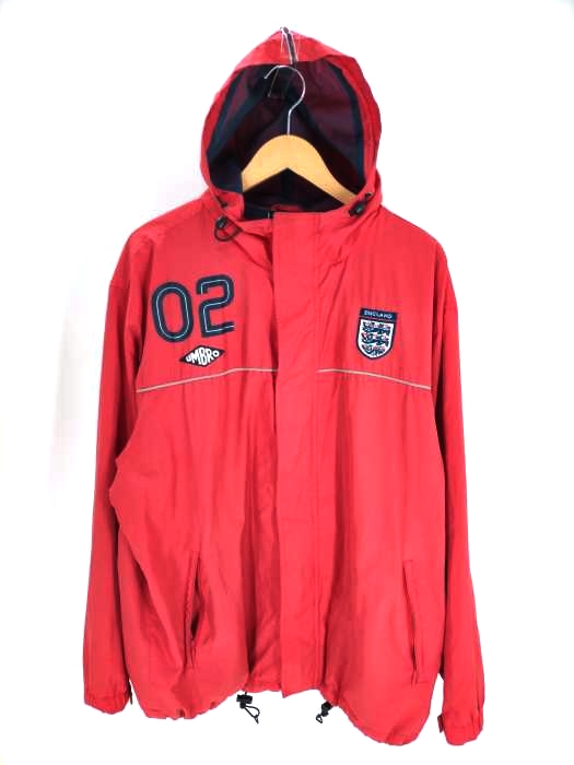アンブロ UMBRO 00S エンブレム 刺繍 ENGLAND No02 マウンテンパーカー メンズ import：L