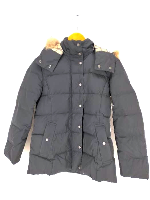 バーバリーロンドン BURBERRY LONDON フォックスファー ダウンジャケット レディース JPN：36