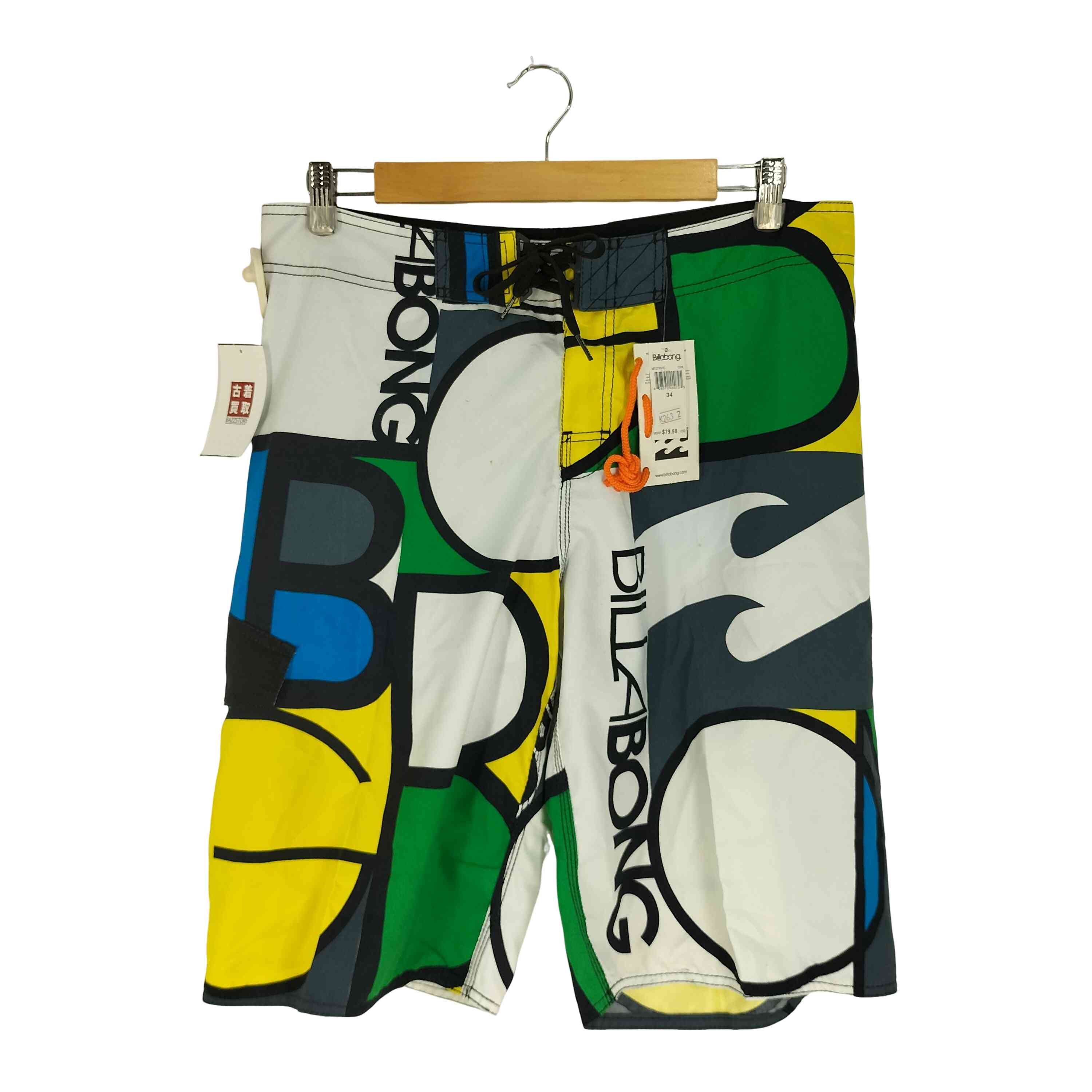BILLABONG(ビラボン) 総柄 ロゴプリント ショートパンツ メンズ 34【中古】【ブランド古着バズストア】