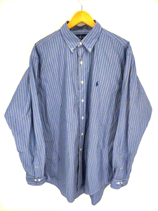 RALPH LAUREN(ラルフローレン) CLASSIC FIT スモールポニー刺繍 ストライプボタンダウンシャツ メンズ  16 1/2 L