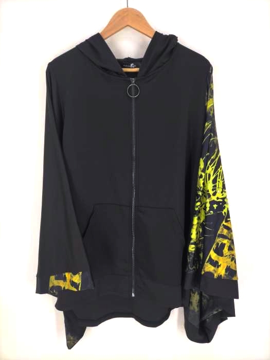NieR CLOTHING(ニーア クロージング) 袖切替ワイド総柄ジップパーカー メンズ FREE