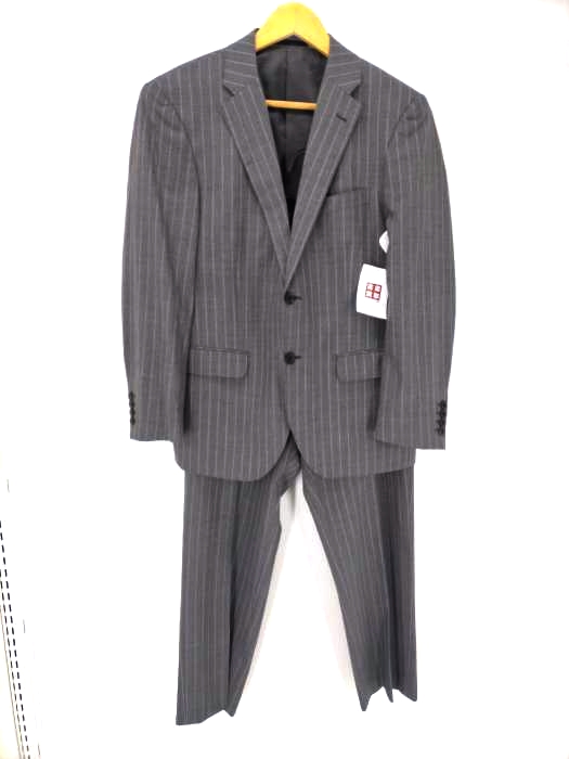 USED古着(ユーズドフルギ) VITALE BARBERIS CANONICO カノニコ ストライプ2Bジャケット スラックス メンズ  94－84－165 94 AB4