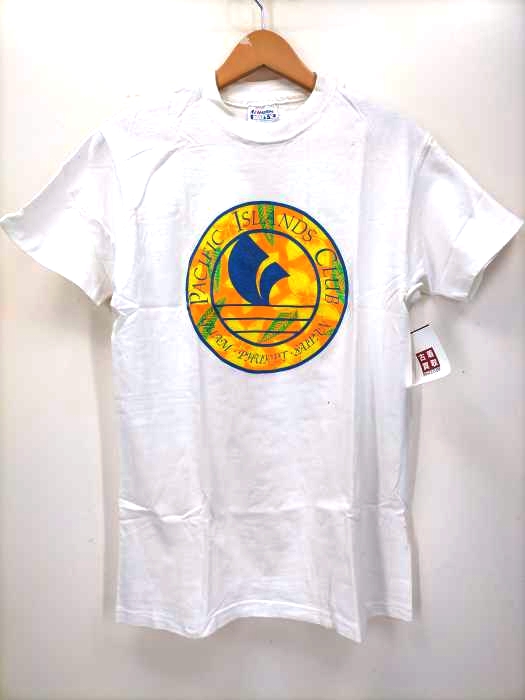 Hanes(ヘインズ) 90S USA製 BEEFY-T PACIFIC ISLANDS CLUB プリントTシャツ レディース JPN：M