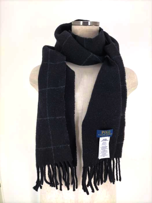 POLO RALPH LAUREN(ポロラルフローレン) ポニー刺繍 チェック ウールマフラー メンズ 表記無