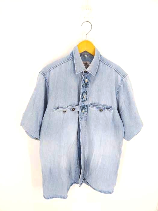 ユーズドフルギ USED古着 デニムチロリアンシャツ メンズ import：M