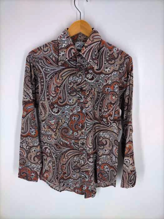 ヴァンヒューゼン VAN HEUSEN 70S ペイズリー柄 ロングスリーブシャツ メンズ JPN：M