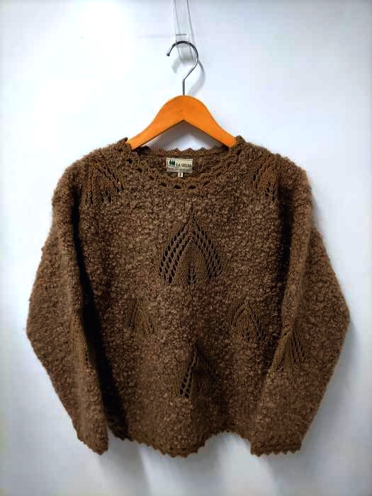 ユーズドフルギ USED古着 {{la selva}} MADE IN ITALY 切替ニット レディース import：S
