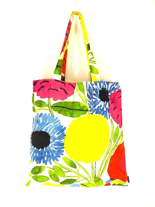 マリメッコ marimekko 水彩画フラワートートバッグ レディース  表記無