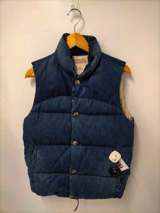 レミレリーフ REMI RELIEF 22AW BEAMS PLUS別注 デニム ダウンベスト メンズ  L