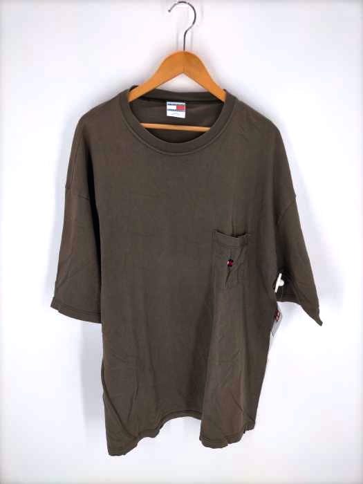 TOMMY HILFIGER(トミーヒルフィガー) 90S USA製 ロゴ刺繍 オーバーサイズポケットTシャツ メンズ JPN:XXL