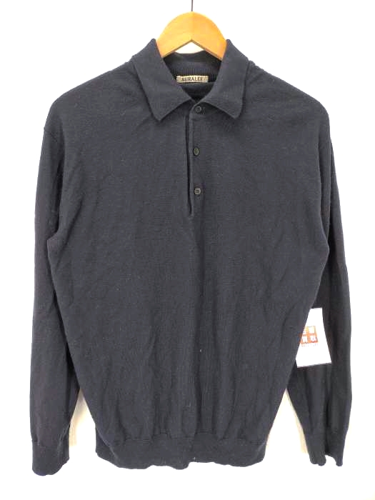 AURALEE(オーラリー) 18AW Wool Cashmere High Gauge Knit Polo メンズ 1