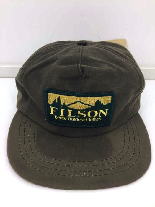 FILSON オリーブ　オイルドコットン　キャップ USA製 80s USA製 FILSONフィルソン オイルドコットン キャップ