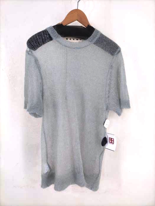 MARNI(マルニ) 19SS イタリア製 モヘア半袖ニット メンズ EUR：44