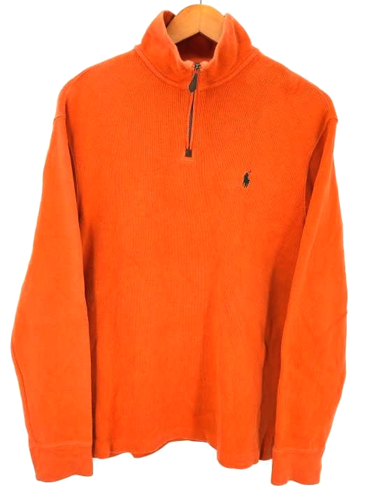 Polo by RALPH LAUREN(ポロバイラルフローレン) ポニー刺しゅう ハーフジッププルオーバー メンズ import：L